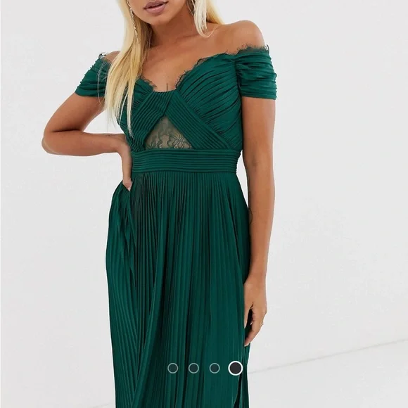 Petite Emerald Green Midi Dress | Color: Green | Size: 00p | Petitestyles08's Closet